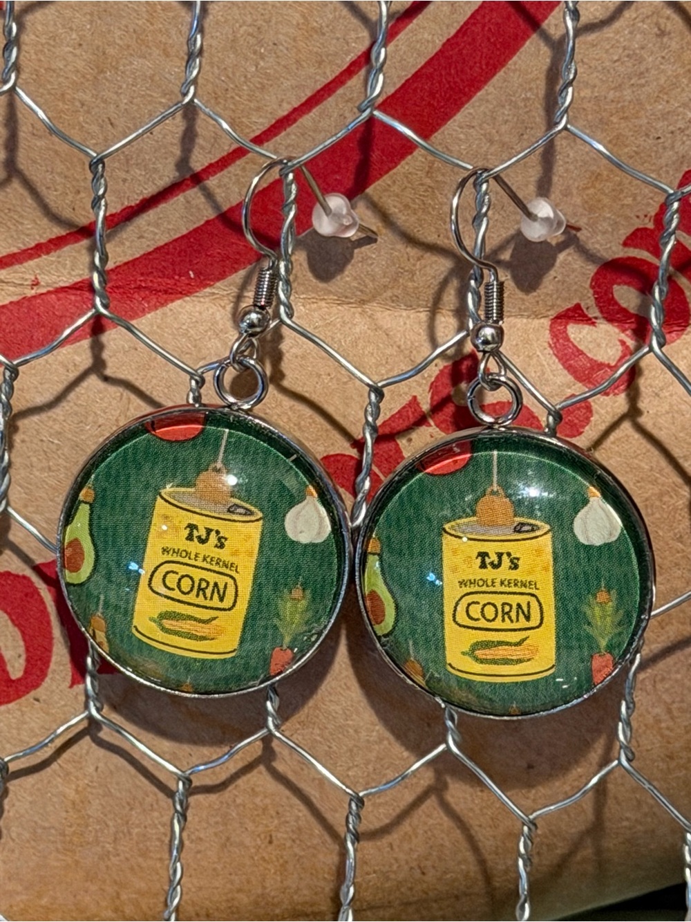 Trader Joe’s earrings 25mm canned corn